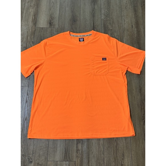 Wrangler Men's‎ Workwear 3X Bright Orange Shirt Short Sleeve - Picture 1 of 4